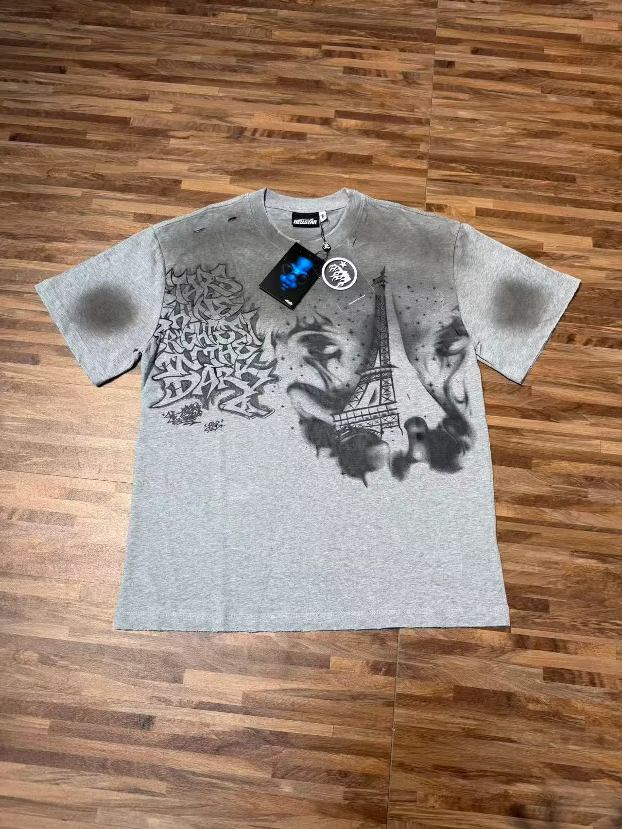 Hellstar Distressed Graphic Print Oversized T-Shirt 4