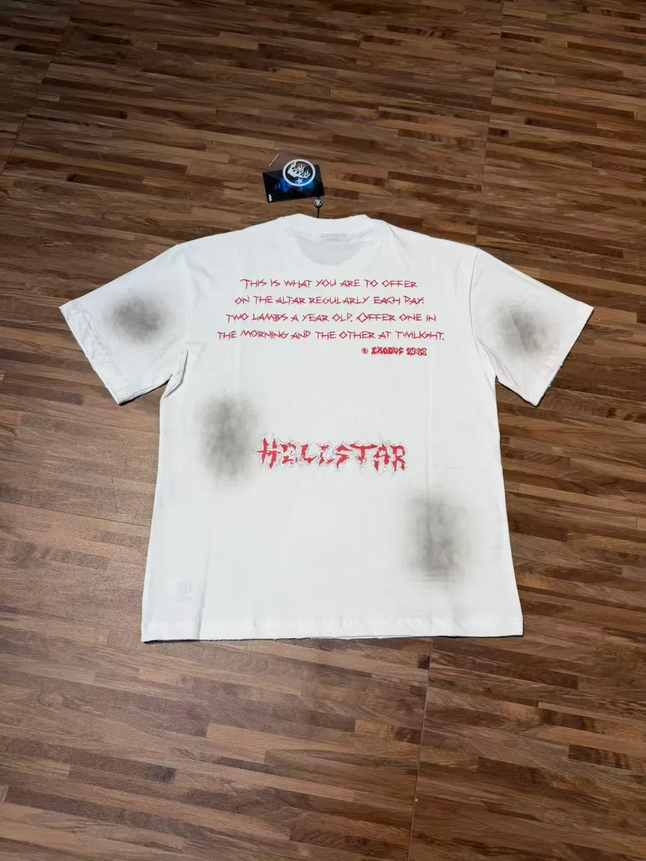 Hellstar Double Lamb Halo Graphic Print White T-Shirt 3