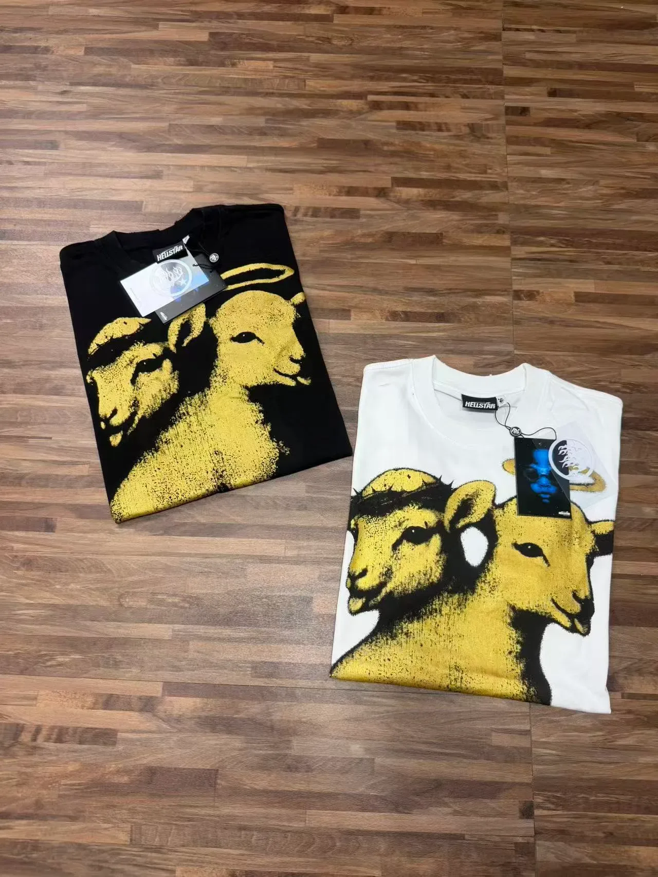 Hellstar Double Lamb Halo Graphic Print White T-Shirt 5