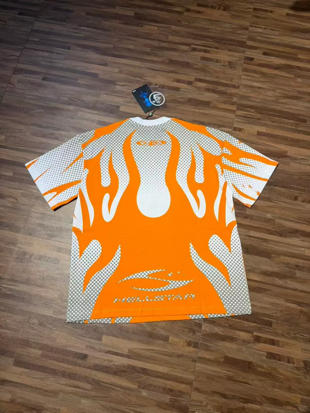 Hellstar Flame Graphic Halftone Dot Gradient T-Shirt 4
