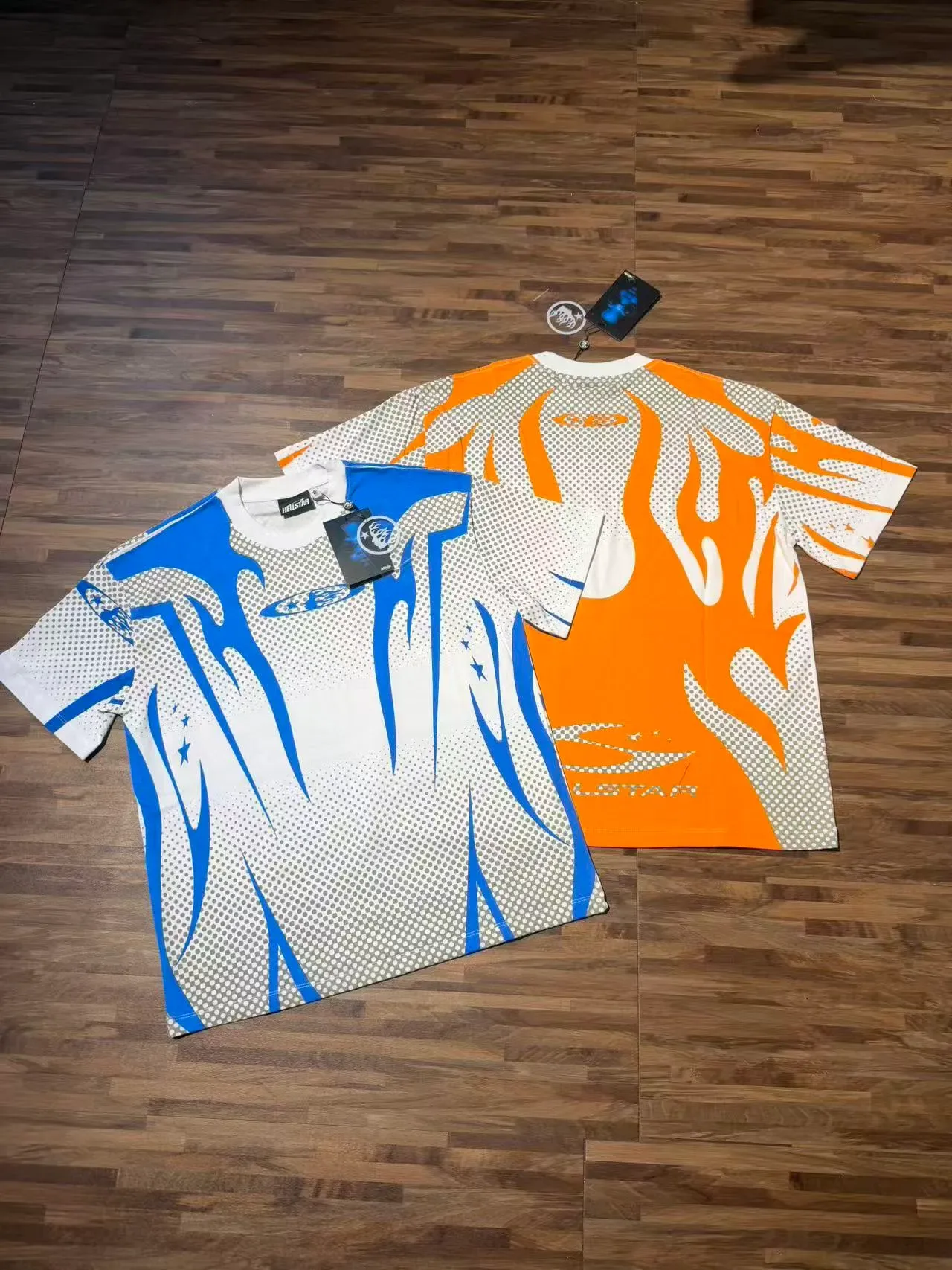 Hellstar Flame Graphic Halftone Dot Gradient T-Shirt 6