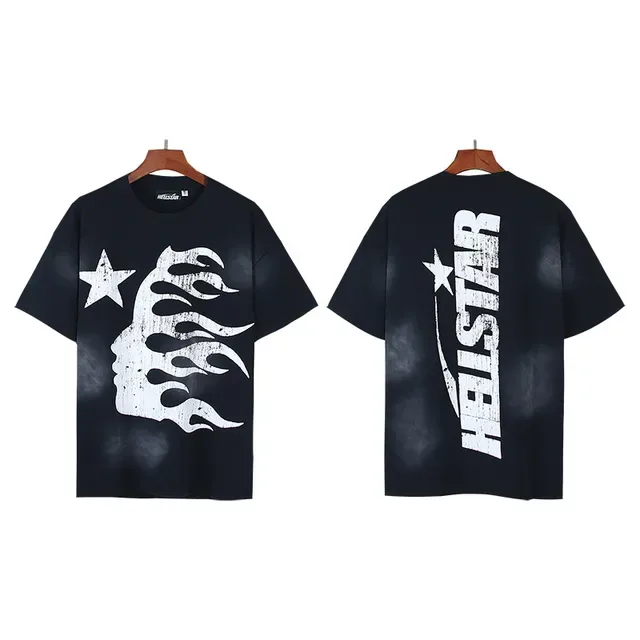Hellstar Flame Profile Distressed Print Oversized T-Shirt 4