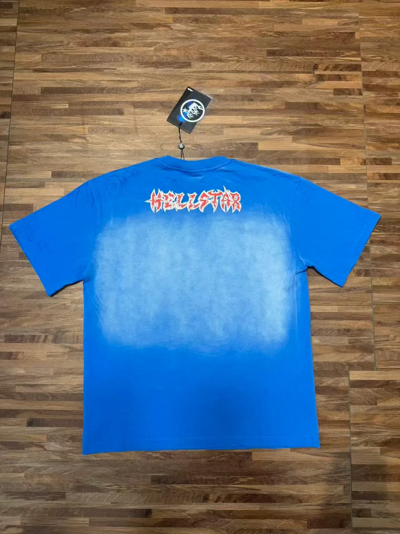 Camiseta oversized Hellstar con estampado gráfico de salpicaduras de lejía 11