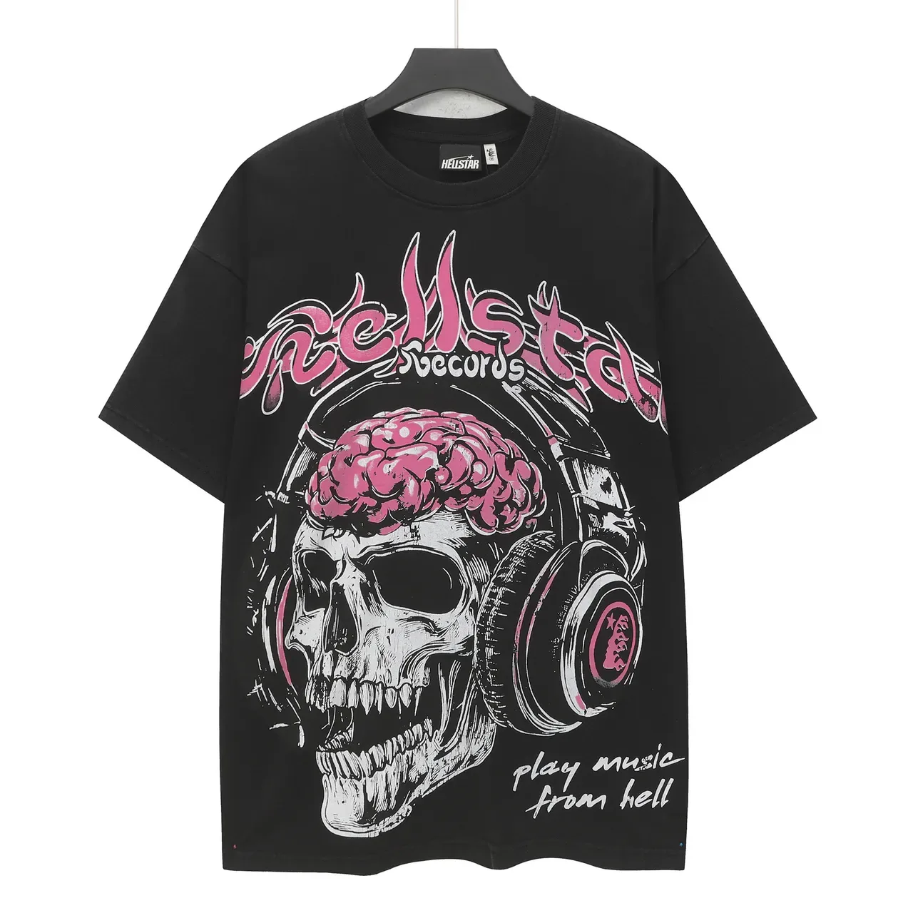 Hellstar Skull Headphones Graphic Oversized T-Shirt 3