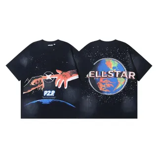 تيشيرت Hellstar أوفرسايز بطباعة فضائية