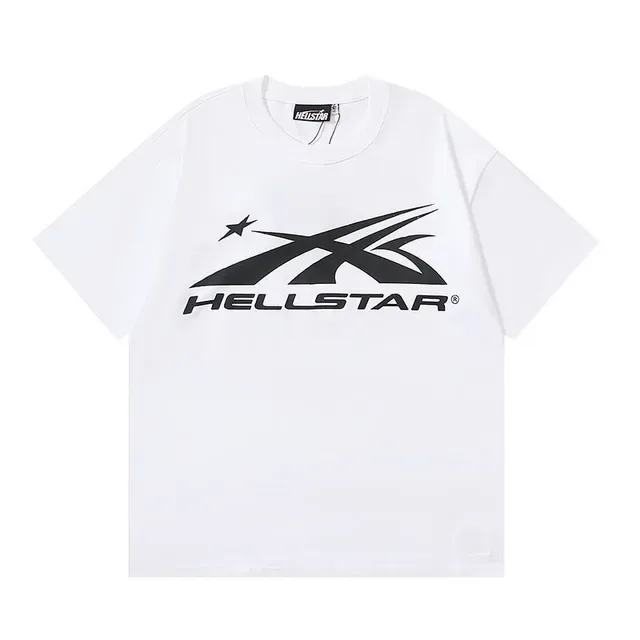 Hellstar White Black Graphic-Print Oversized Fit T-Shirt 4