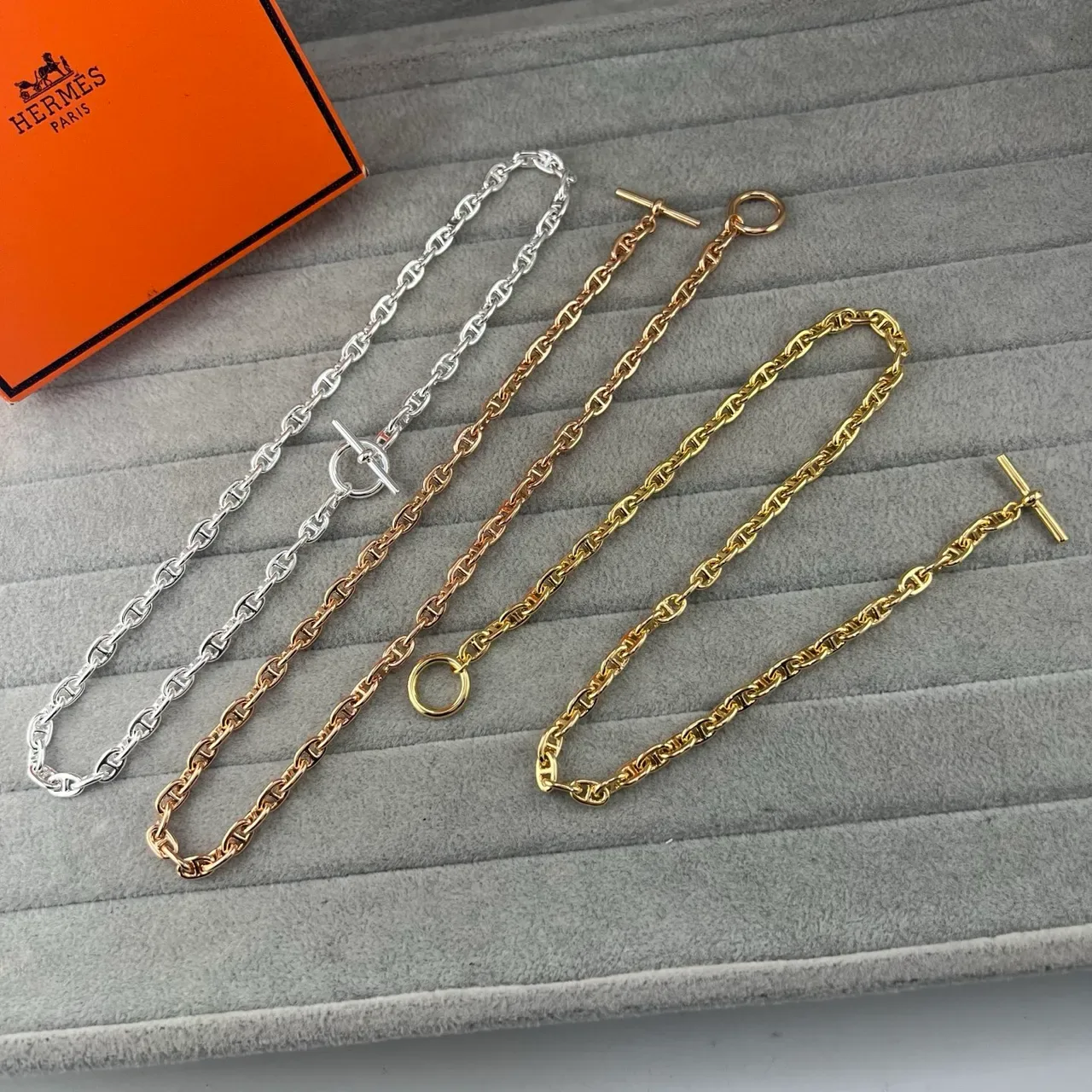 Hermès Chaine d'Ancre एंकर-लिंक टॉगल क्लैस्प नेकलेस 5