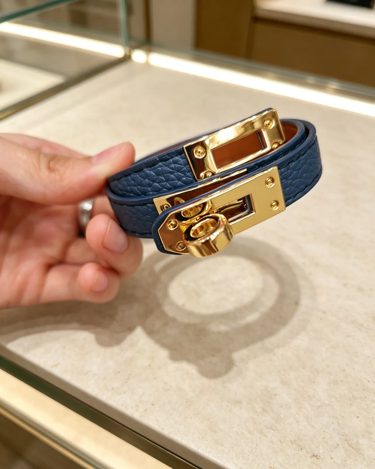 Hermès Collier de Chien Multicolor Beige Coiled Single-Wrap Leather Bracelet 6