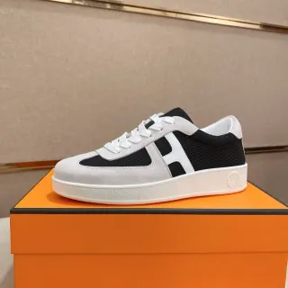 Hermès H-Sneaker Gray Black White Lifestyle Sneakers