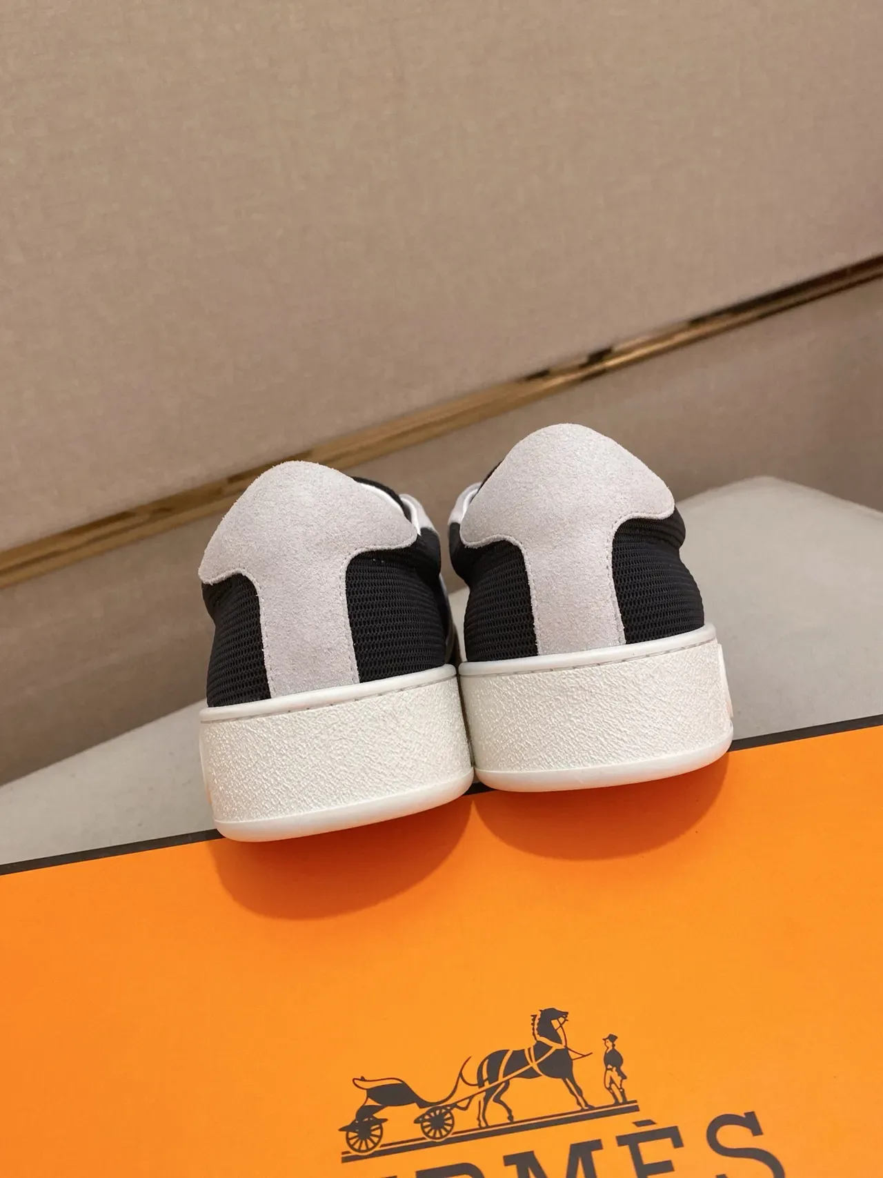 Hermès H-Sneaker Gray Black White Lifestyle Sneakers 8