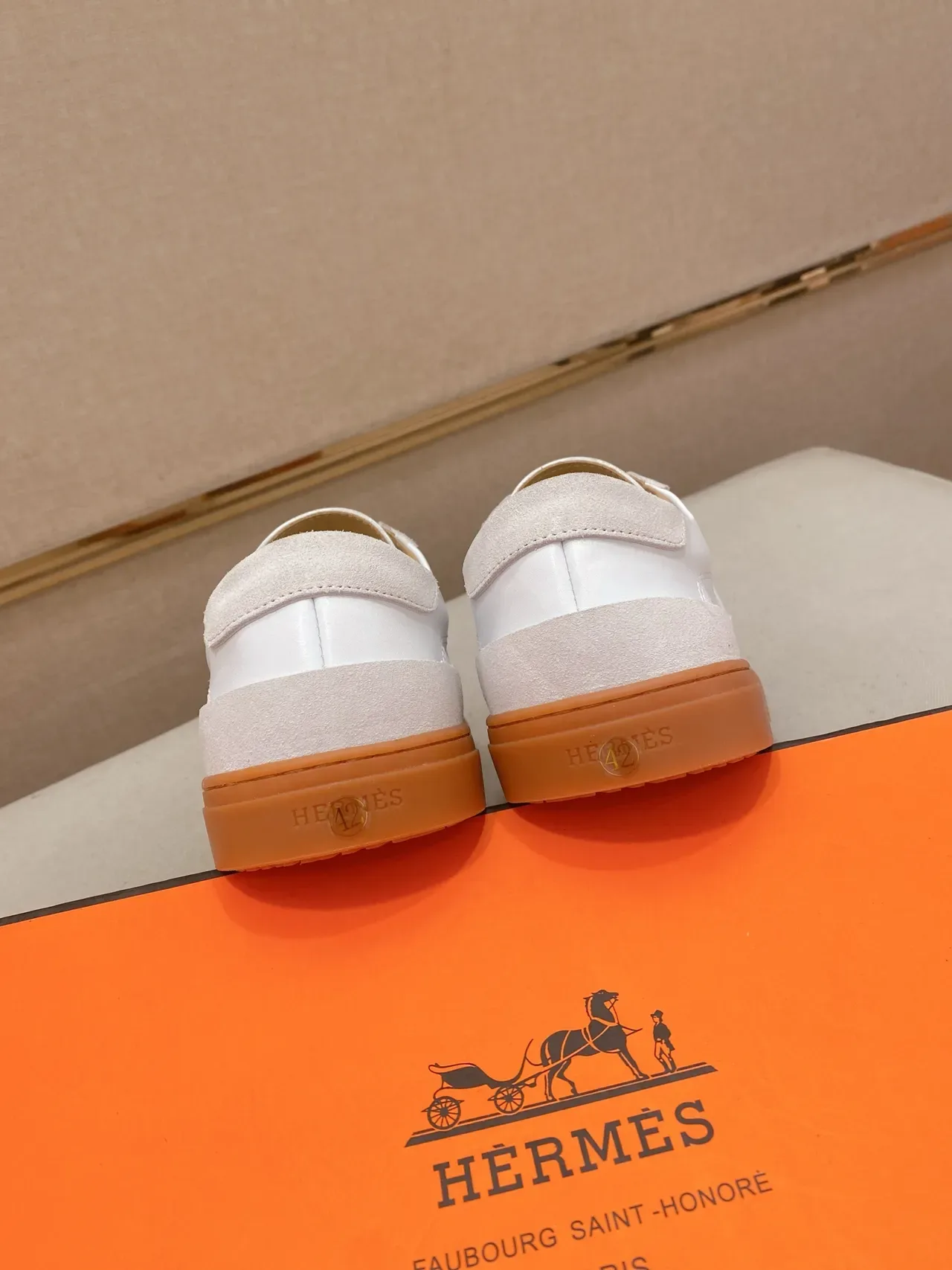 Hermès H Sneaker White and Gum Lifestyle Sneakers 3