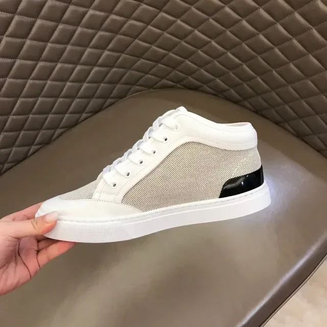 Hermès High-Top Mesh and Leather Sneaker 3