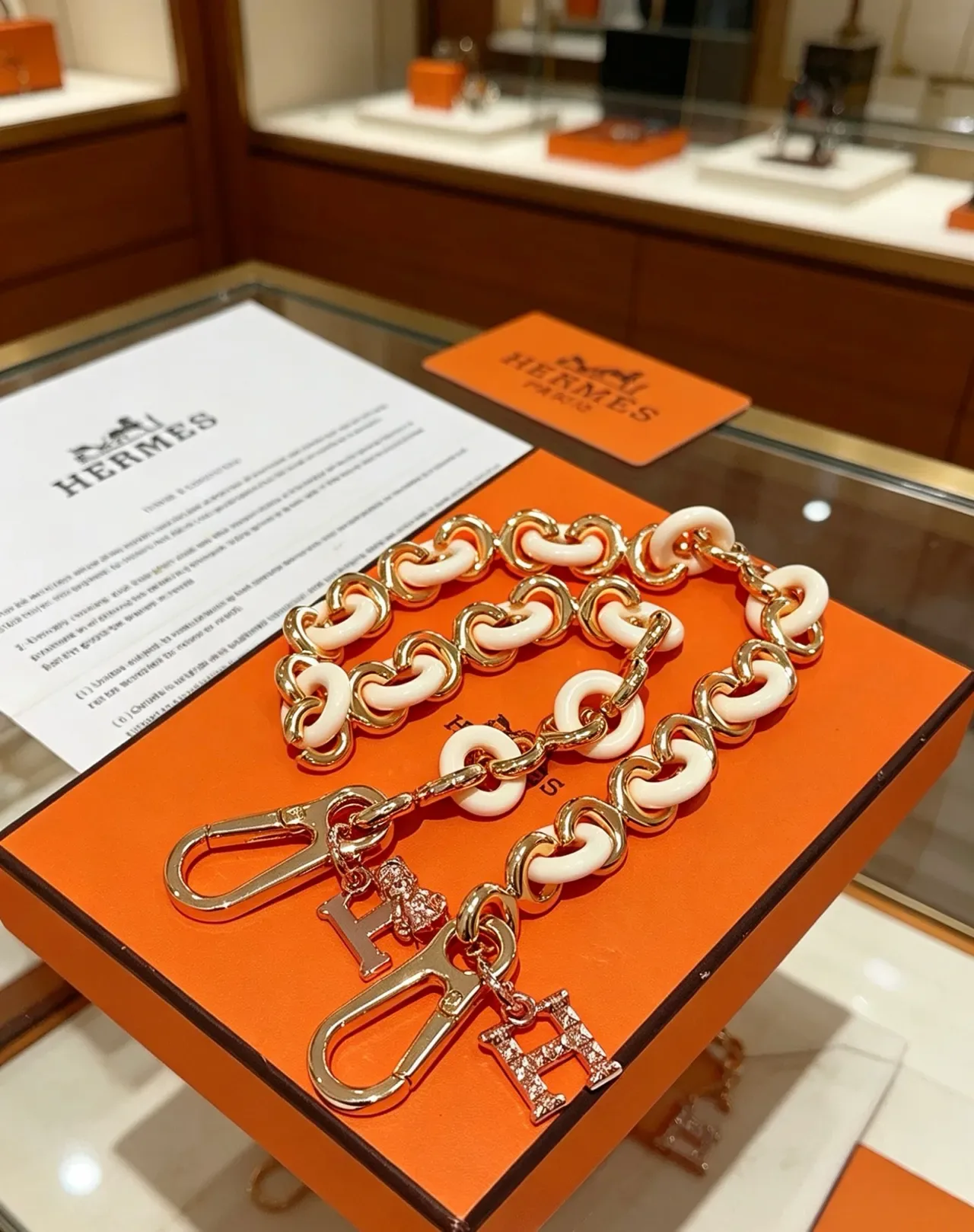 Hermès Picotin Lock Mini Off-White Resin Chain Handbag 3
