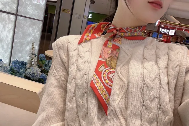 Hermès Twilly Equestrian Print Red Silk Scarf 2