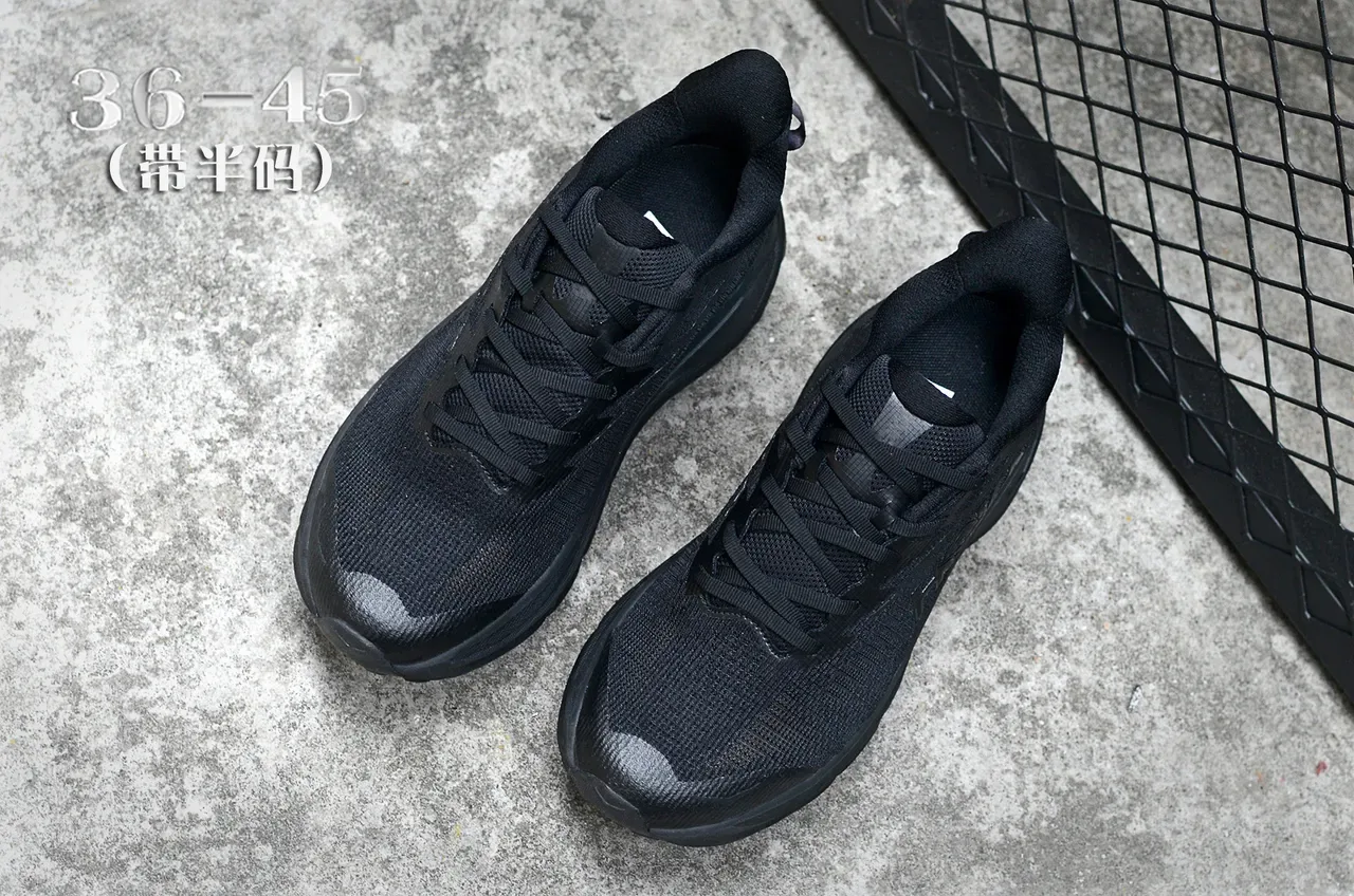 Hoka Black Gray Monochrome Engineered Knit Upper Running Shoes 4