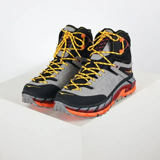 Hoka Gray Orange High-Top GORE-TEX Lined Hiking Boots 2