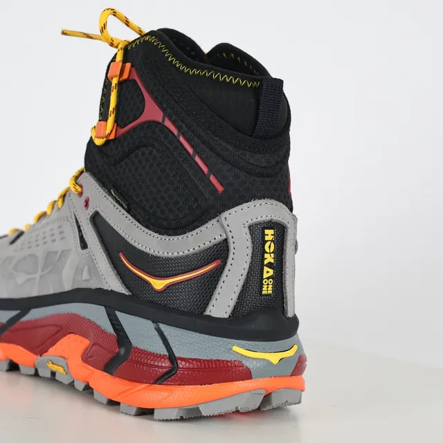 Hoka Gray Orange High-Top GORE-TEX Lined Hiking Boots 4