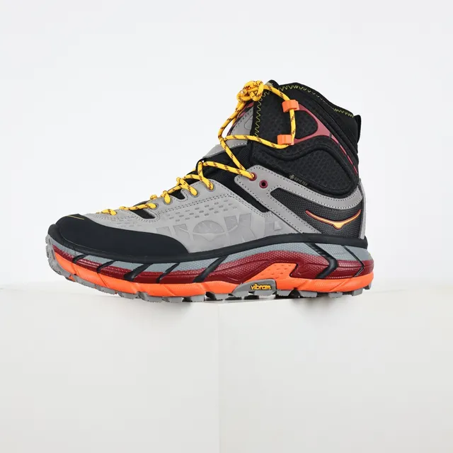 Hoka Gray Orange High-Top GORE-TEX Lined Hiking Boots 9