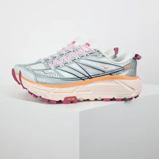 Hoka Mafate Speed 2 Gris claro rosa naranja Zapatos de correr
