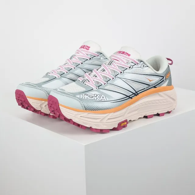 Hoka Mafate Speed 2 Gris clair rose orange Chaussures de course 2