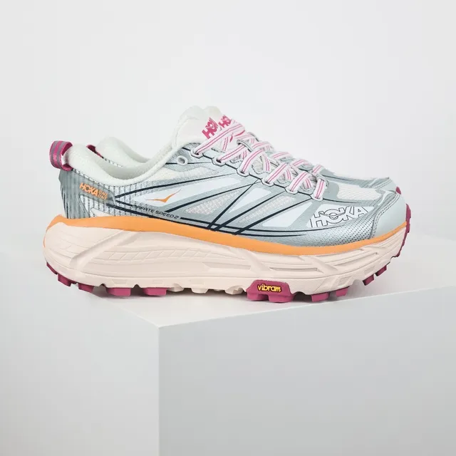 Hoka Mafate Speed 2 Gris clair rose orange Chaussures de course 3