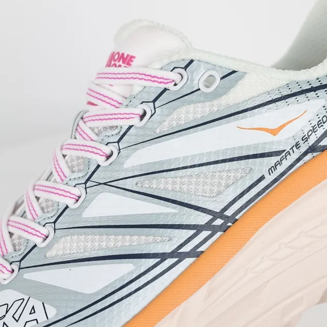 Hoka Mafate Speed 2 Gris clair rose orange Chaussures de course 6