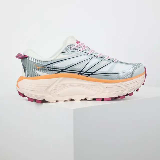 Hoka Mafate Speed 2 Gris clair rose orange Chaussures de course 7