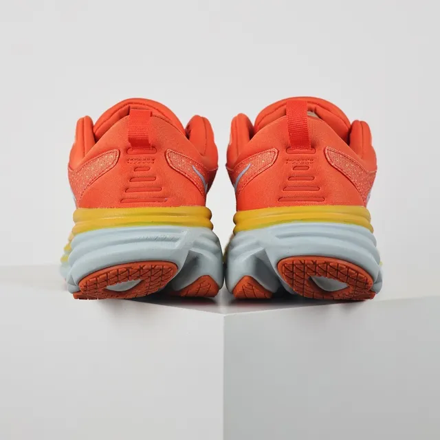Hoka Laranja Amarelo Malha Engineered Superior Amortecimento Multicamadas Solado Intermediário Tênis de Corrida 8