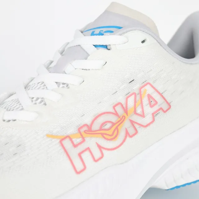 Hoka Blanc Bleu Tige en Tricot Ingénierie Semelle Intermédiaire Sculptée Chaussures de course 6