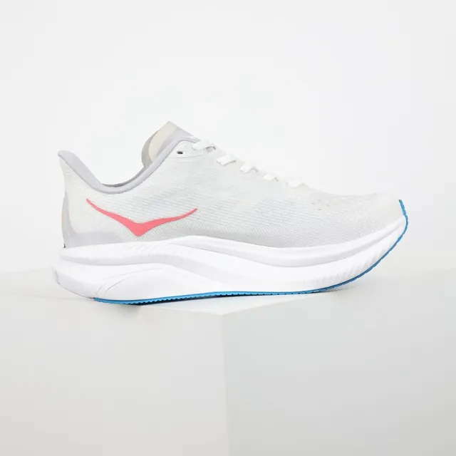 Hoka Blanc Bleu Tige en Tricot Ingénierie Semelle Intermédiaire Sculptée Chaussures de course 7