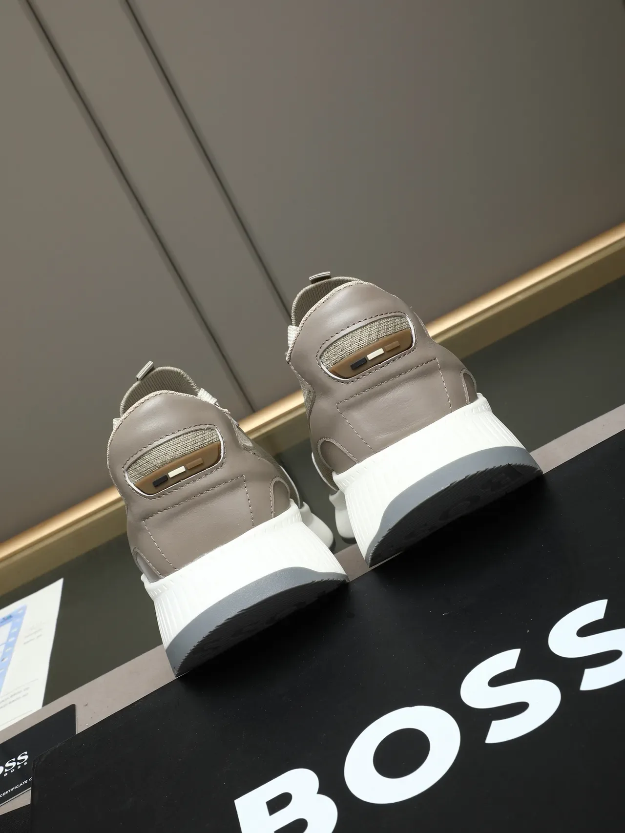 Hugo Boss Beige Knit Mesh Lifestyle Sneakers 4
