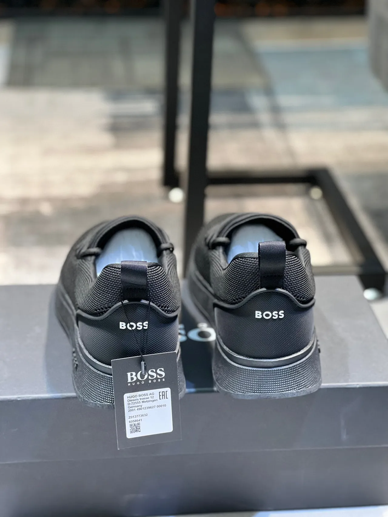 Hugo Boss أحذية رياضية أسود كروشيه سهل الارتداء منصة أسلوب حياة 2