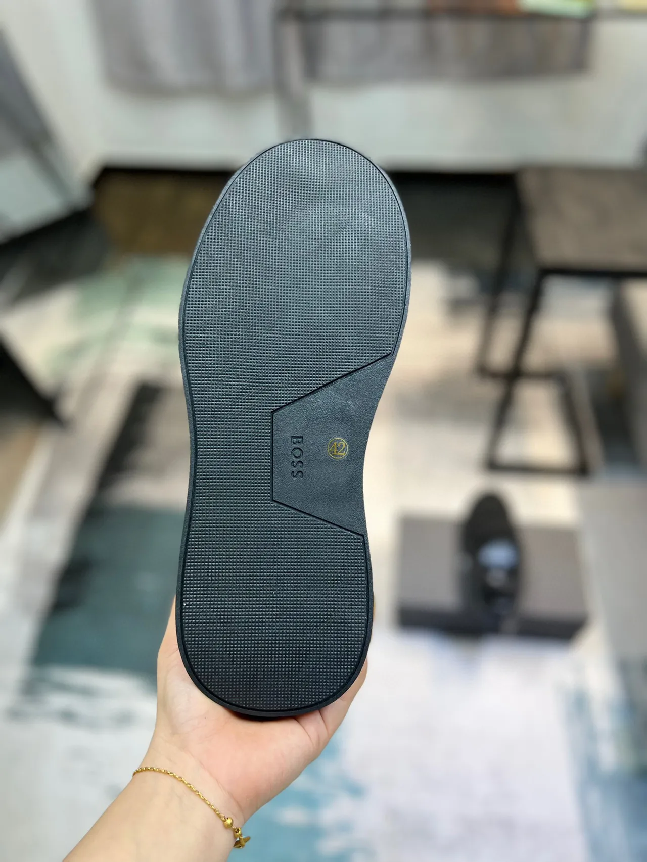 Hugo Boss أحذية رياضية أسود كروشيه سهل الارتداء منصة أسلوب حياة 9