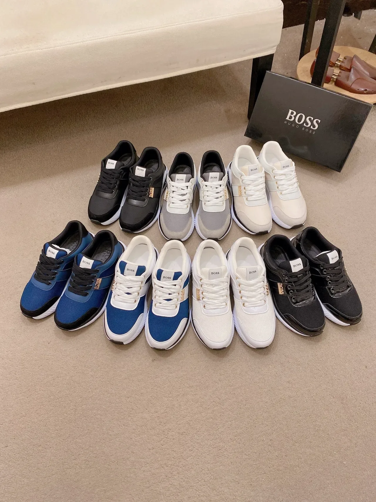 Hugo Boss Black Mixed-Material Lifestyle Sneaker 2