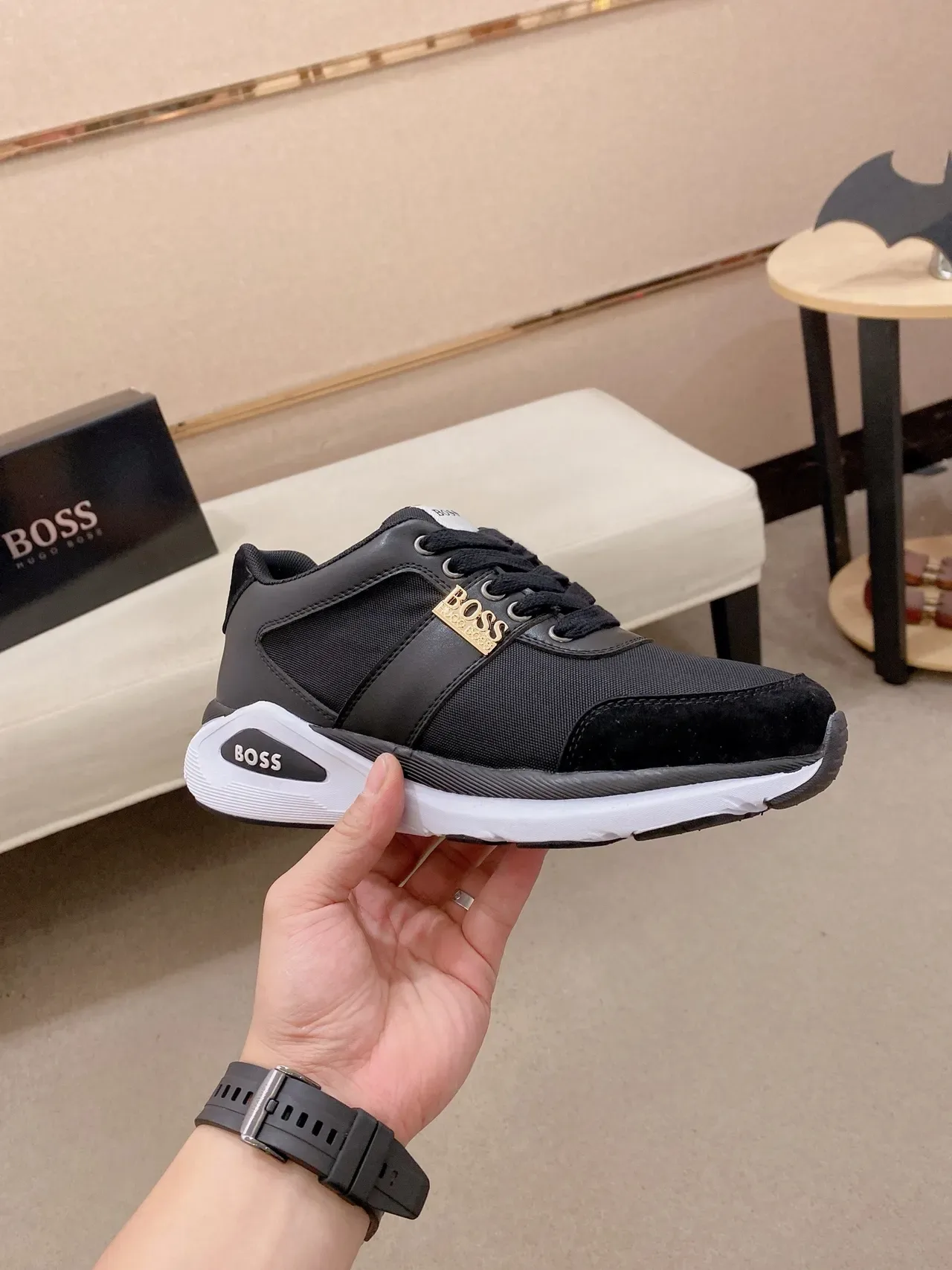 Hugo Boss Black Mixed-Material Lifestyle Sneaker 5