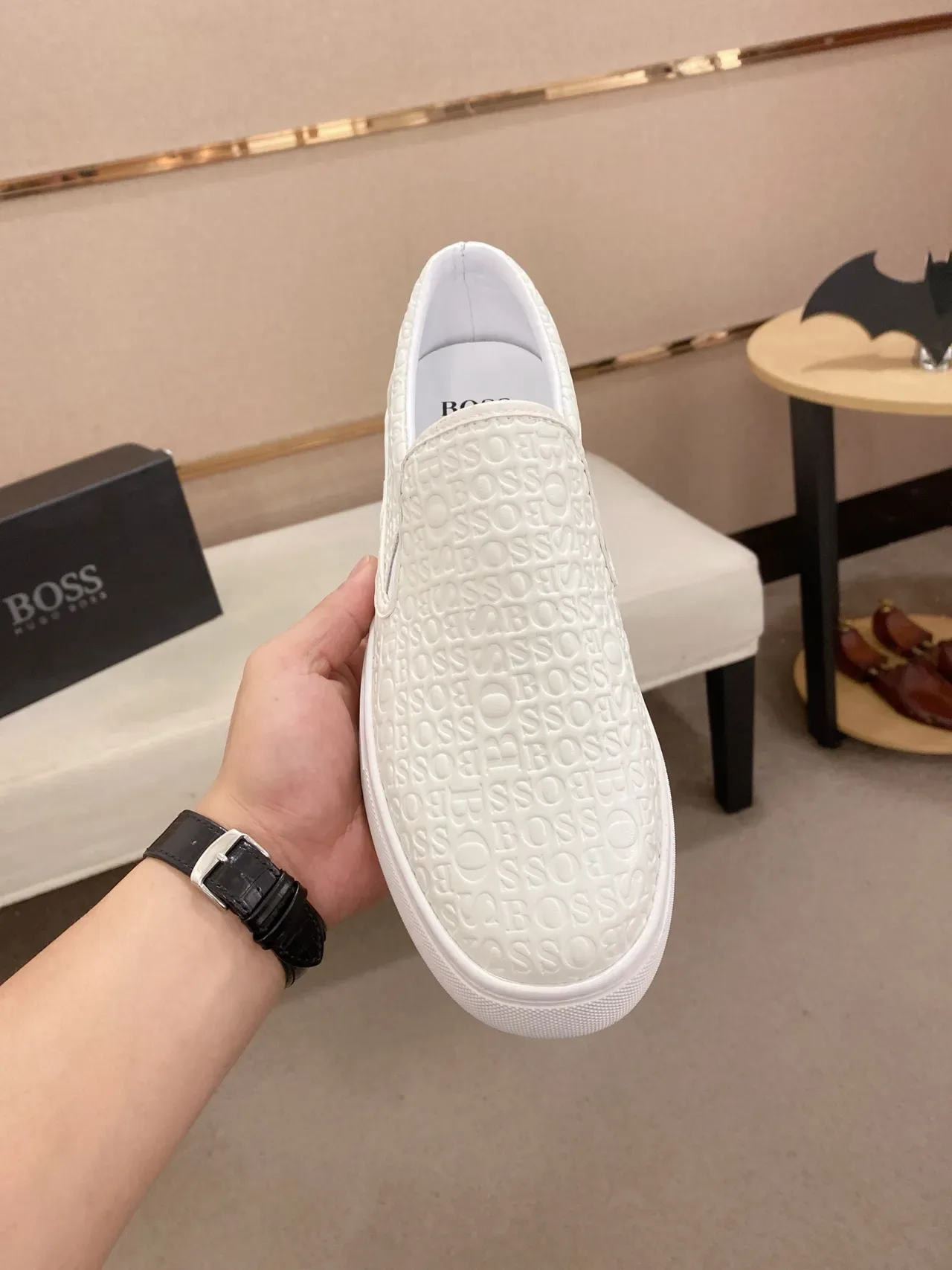Hugo Boss Logo-Embossed Slip-On Lifestyle Sneakers 5