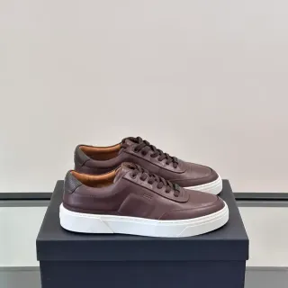 Hugo Boss Motion Brown White Leather Upper Low-Top Lifestyle Sneakers