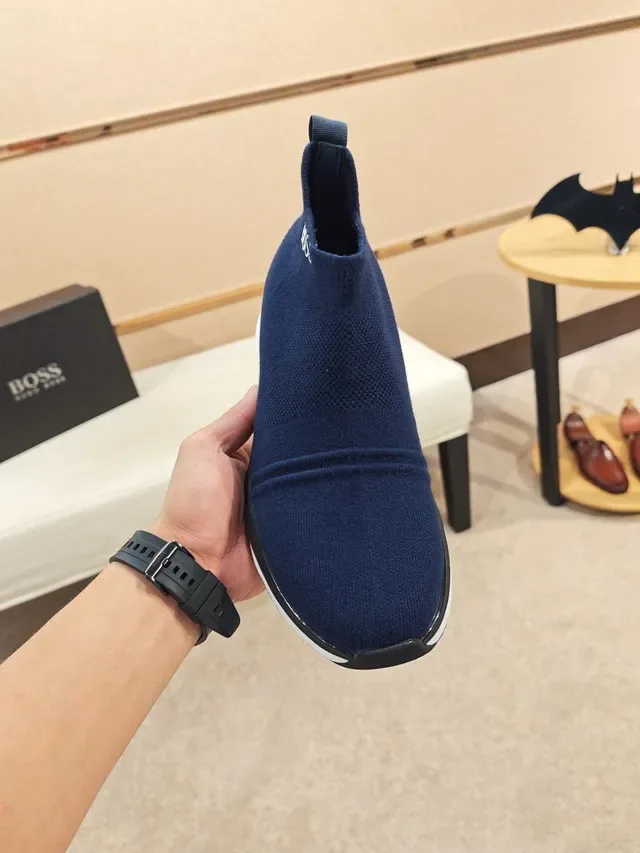Hugo Boss Navy Knit Slip-On Lifestyle Sneaker 5