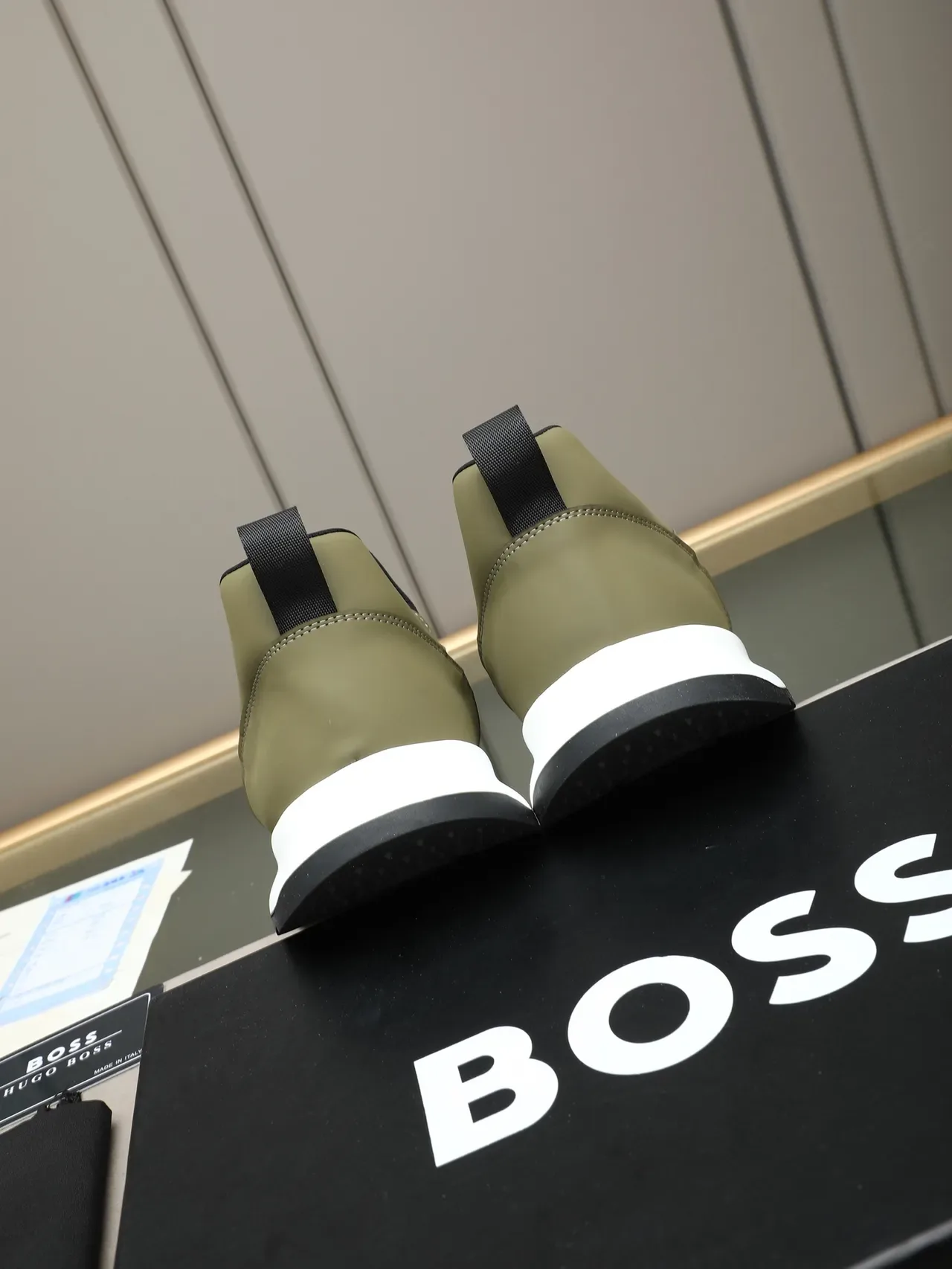 Hugo Boss Tênis Lifestyle Slip-On Verde Oliva 3