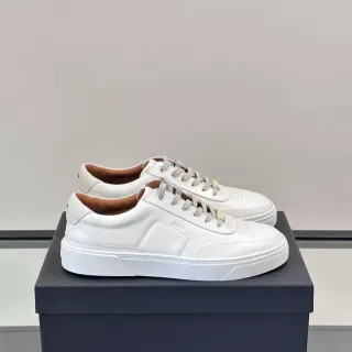 Hugo Boss White Leather Paneled Low-Top Lifestyle Sneakers