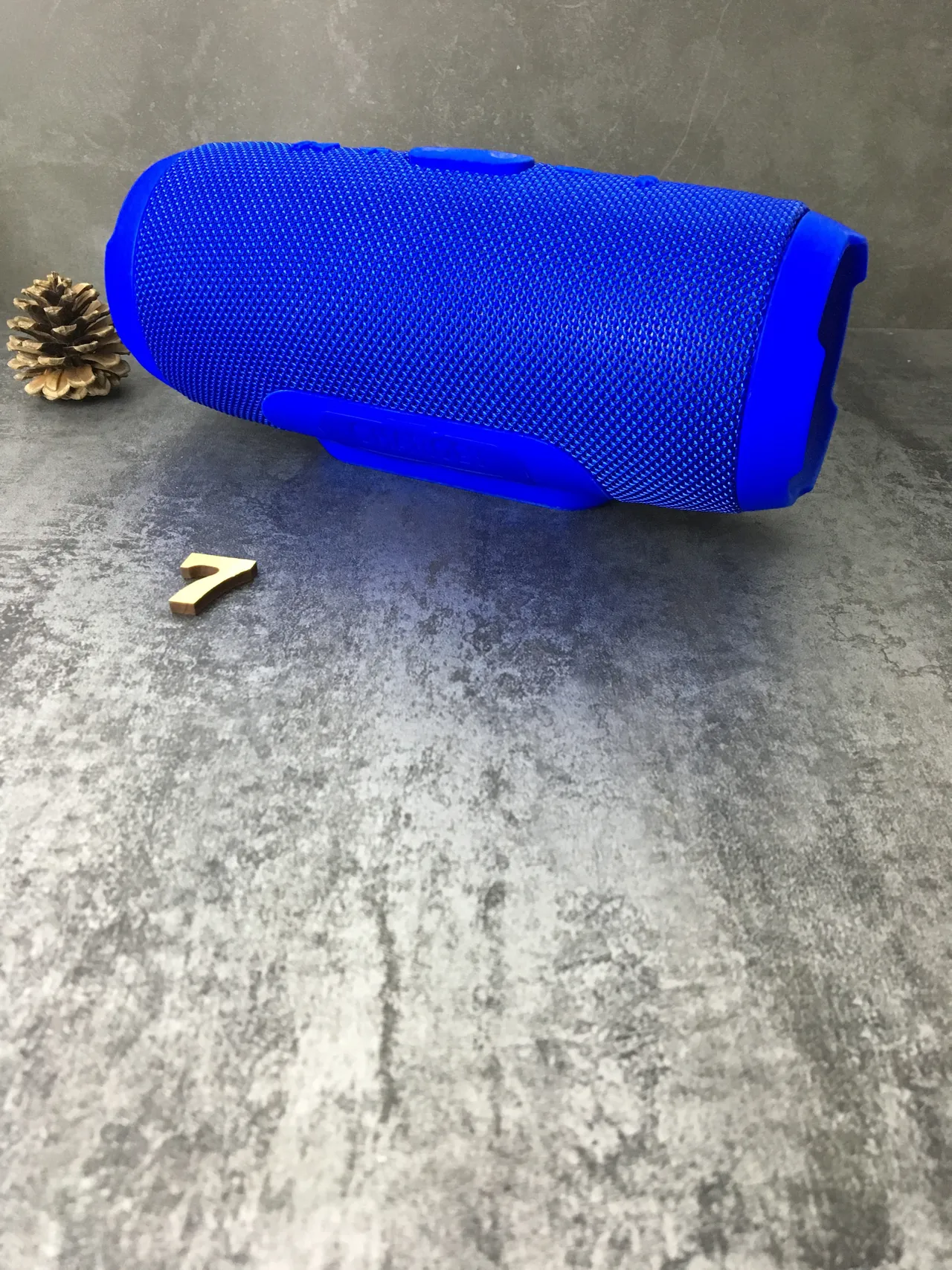JBL Blue Orange Cylindrical Fabric-Grille Portable Speaker 6