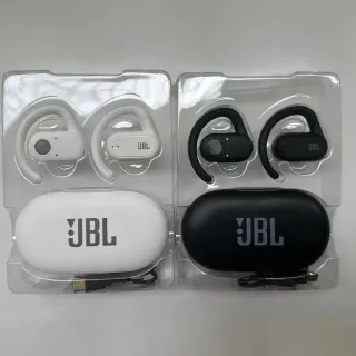 JBL Reflect Aero White Black Over-Ear Hook Design Compact Stem Housing Sports Earphones