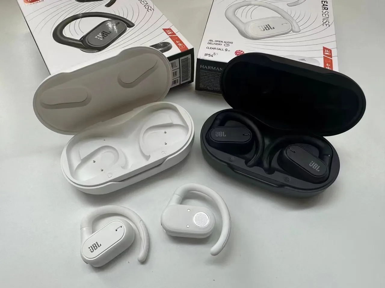 JBL Reflect Aero White Black Over-Ear Hook Design Compact Stem Housing Sports Earphones 3