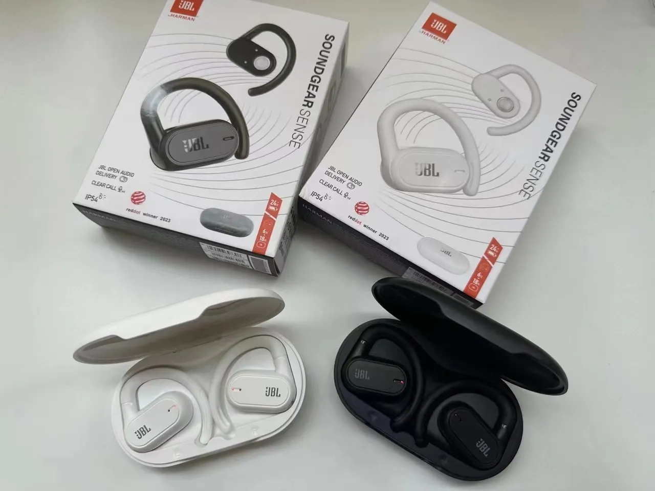 JBL Reflect Aero White Black Over-Ear Hook Design Compact Stem Housing Sports Earphones 5