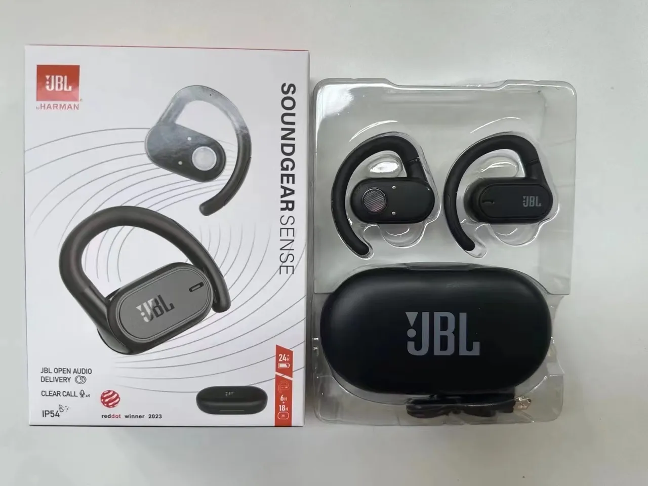 JBL Reflect Aero White Black Over-Ear Hook Design Compact Stem Housing Sports Earphones 7