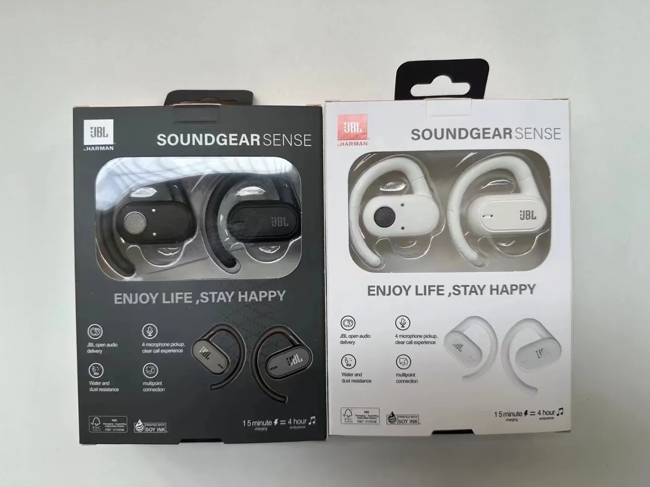 JBL Reflect Aero White Black Over-Ear Hook Design Compact Stem Housing Sports Earphones 8