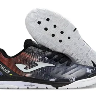 Joma Regate Rebound Black Red Low-Top Synthetic Mesh-Upper Sneakers
