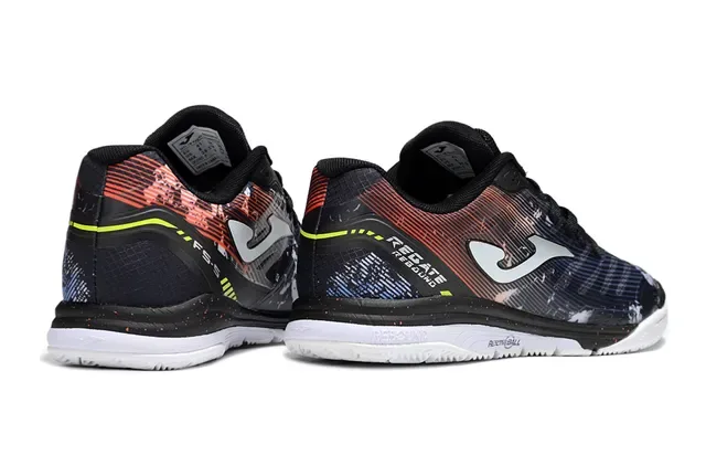 Joma Regate Rebound Noir Rouge Baskets Basses Tige Synthétique Maille 5