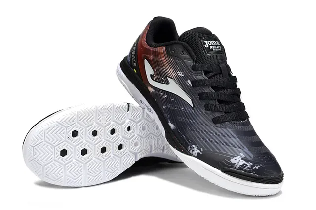 Joma Regate Rebound Noir Rouge Baskets Basses Tige Synthétique Maille 6