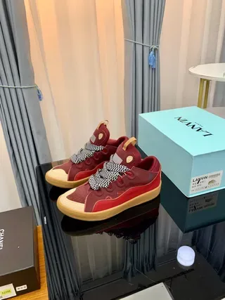 Lanvin Runner Red and Cream Lifestyle Sneakers 2